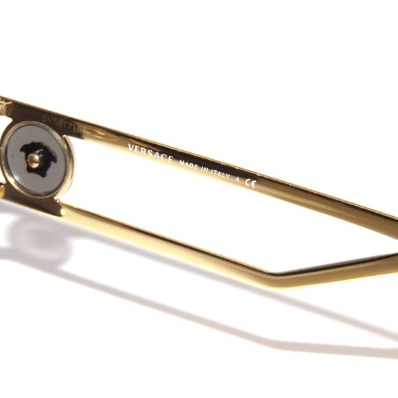 Versace VE2225 2225 12526G Pale Gold Light Gray Mirror Silver Sunglasses main image 2